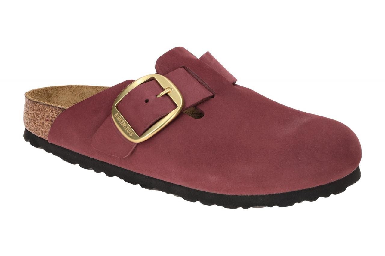 Birkenstock BOSTON BIG BUCKLE 1028058 rot - bequeme Pantolette f?r Damen 1 Birkenstock BOSTON BIG BUCKLE 1028058 rot - bequeme Pantolette f?r Damen