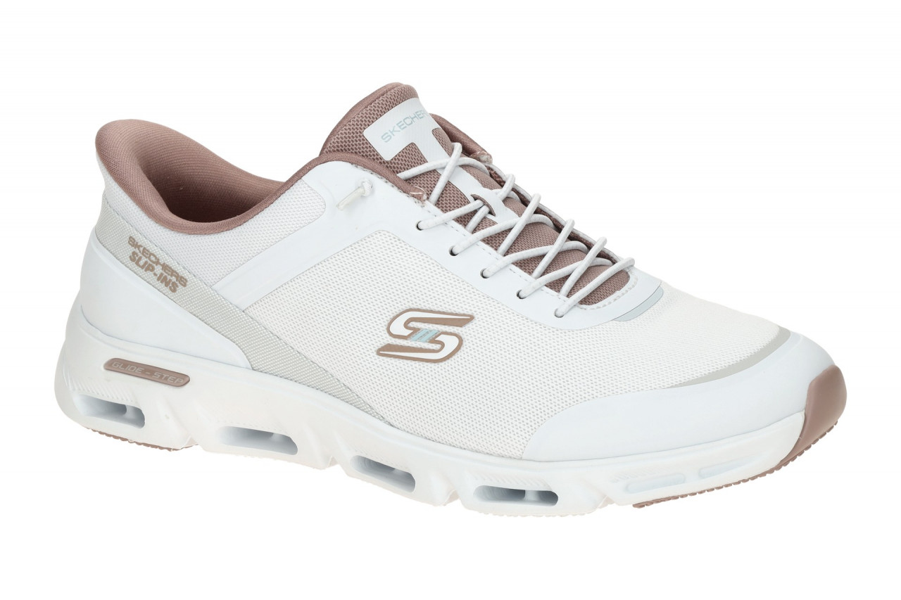 Skechers GLIDE STEP GRATIFY 104616 WTPK wei? - sportliche Slipper f?r Damen 1 Skechers GLIDE STEP GRATIFY 104616 WTPK wei? - sportliche Slipper f?r Damen