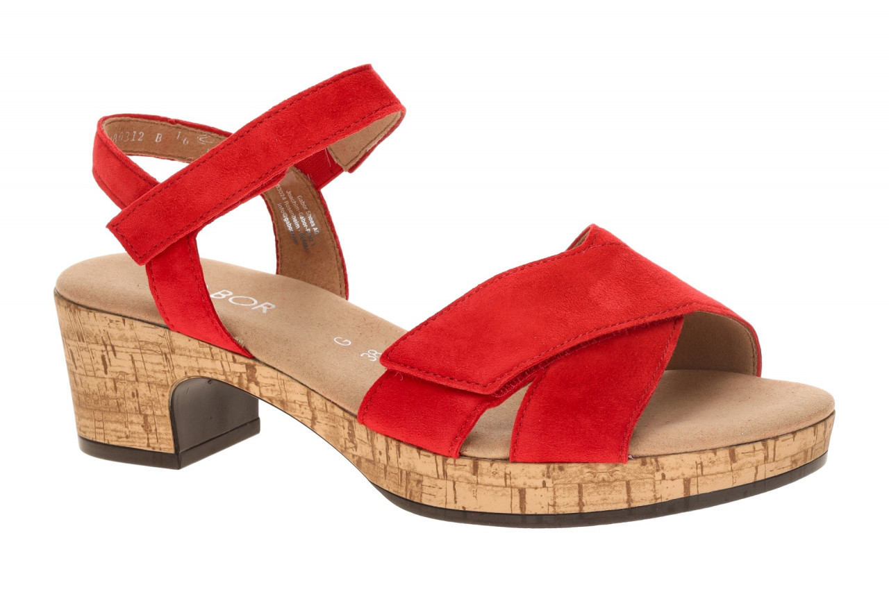 Gabor 82.072.38 rot - Riemchen Sandale f?r Damen 1 Gabor 82.072.38 rot - Riemchen Sandale f?r Damen