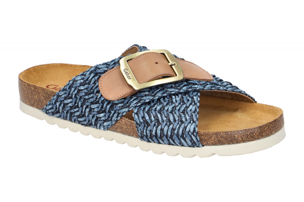 Gabor 83.032.46 blau - bequeme Pantolette f?r Damen 1 Gabor 83.032.46 blau - bequeme Pantolette f?r Damen