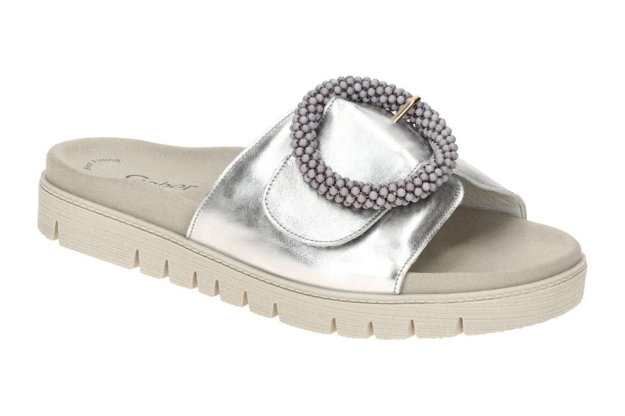 Gabor 83.745.61 silber - Pantolette f?r Damen 1 Gabor 83.745.61 silber - Pantolette f?r Damen