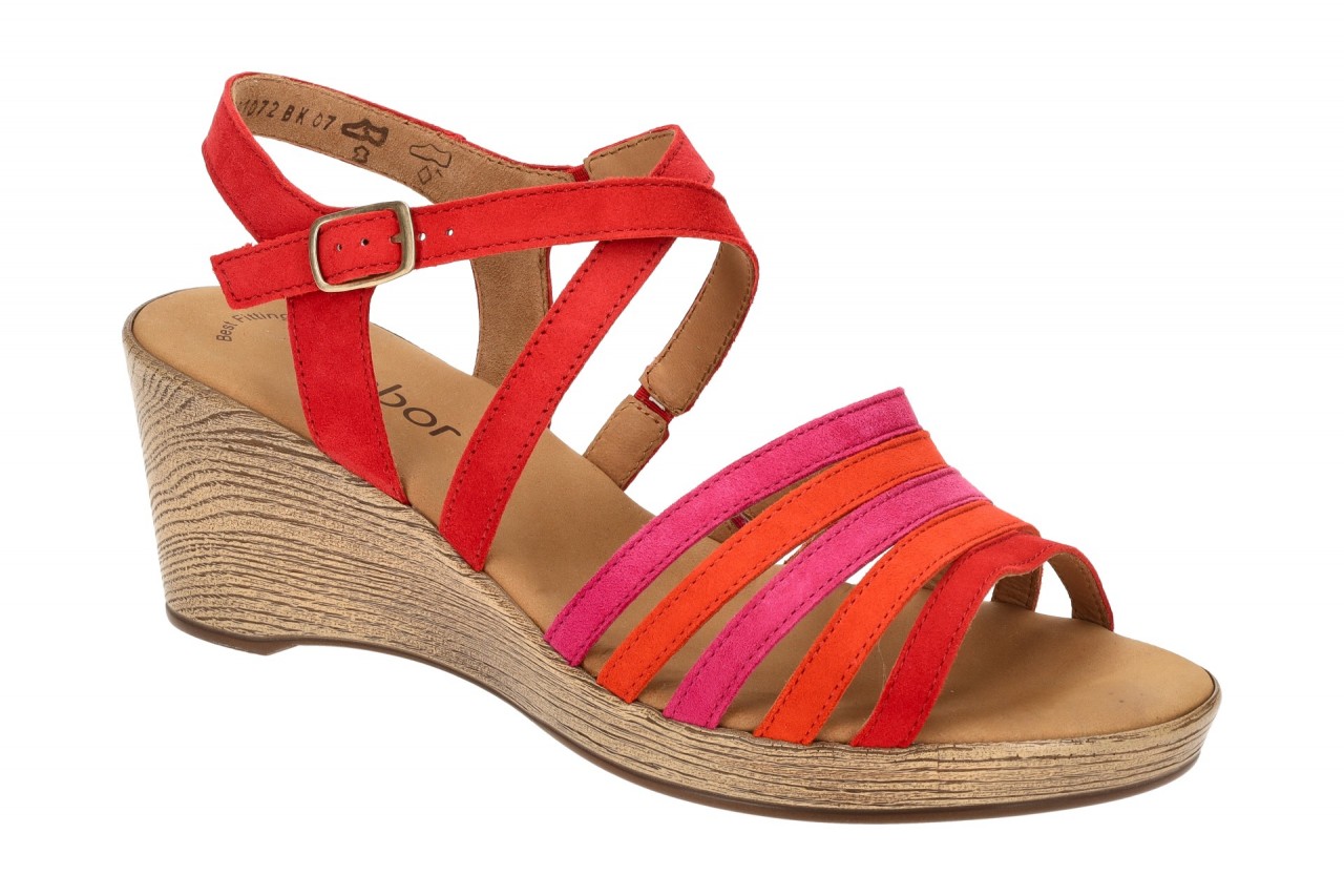 Gabor 44.671.10 rot - Riemchen Sandale f?r Damen 1 Gabor 44.671.10 rot - Riemchen Sandale f?r Damen