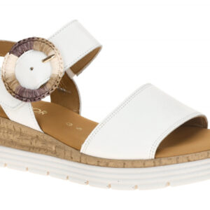 Gabor 82.706.50 wei? - Riemchen Sandale f?r Damen