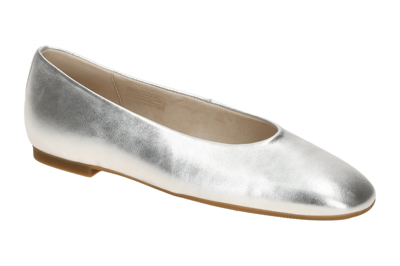 Gabor 84.140.61 silber - Ballerina - Halbschuhe - Slipper f?r Damen 1 Gabor 84.140.61 silber - Ballerina - Halbschuhe - Slipper f?r Damen