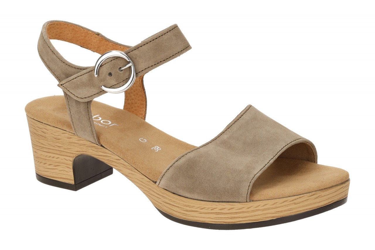 Gabor 82.071.34 taupe - Riemchen Sandale f?r Damen 1 Gabor 82.071.34 taupe - Riemchen Sandale f?r Damen