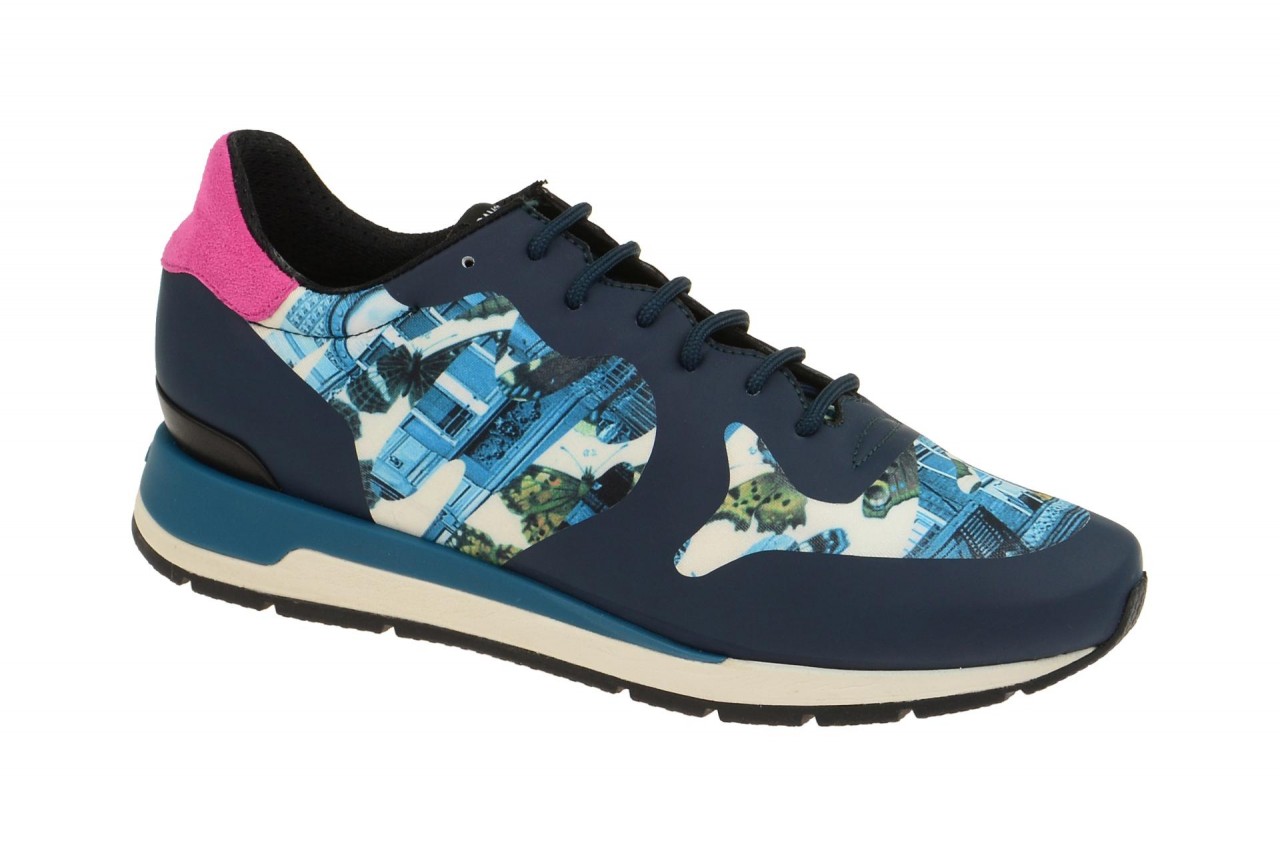 Geox Respira Shahira Sneakers in blau print - Camotartan Design 1 Geox Respira Shahira Sneakers in blau print - Camotartan Design