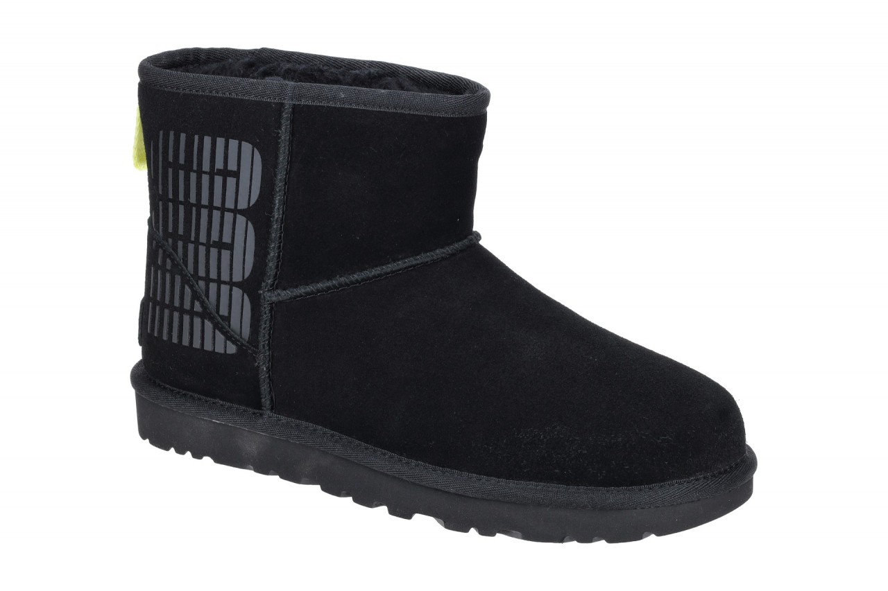 UGG CLASSIC MINI UGG SIDE LOGO 1144057 BLK schwarz - Winterstiefel f?r Damen 1 UGG CLASSIC MINI UGG SIDE LOGO 1144057 BLK schwarz - Winterstiefel f?r Damen