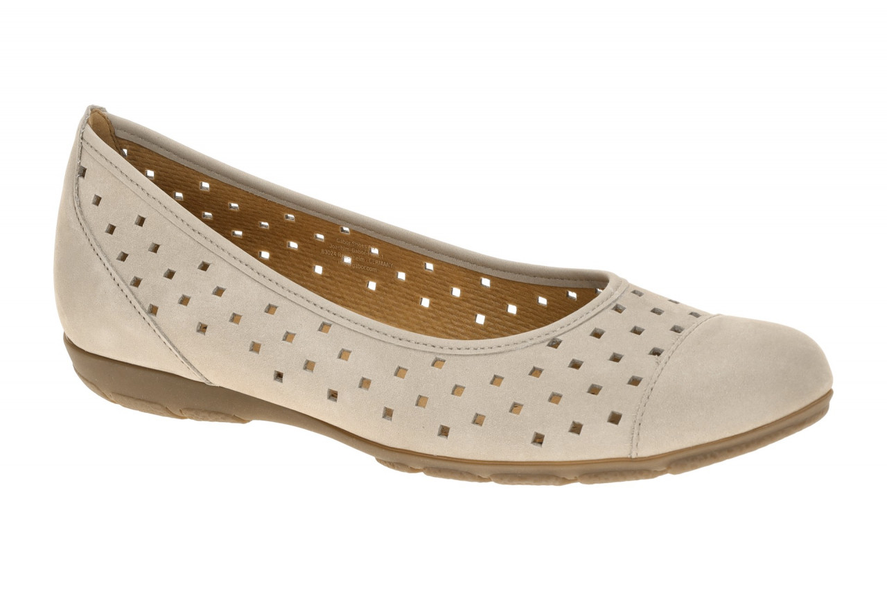 Gabor 84.169.12 beige - Ballerina - Halbschuhe - Slipper f?r Damen 1 Gabor 84.169.12 beige - Ballerina - Halbschuhe - Slipper f?r Damen