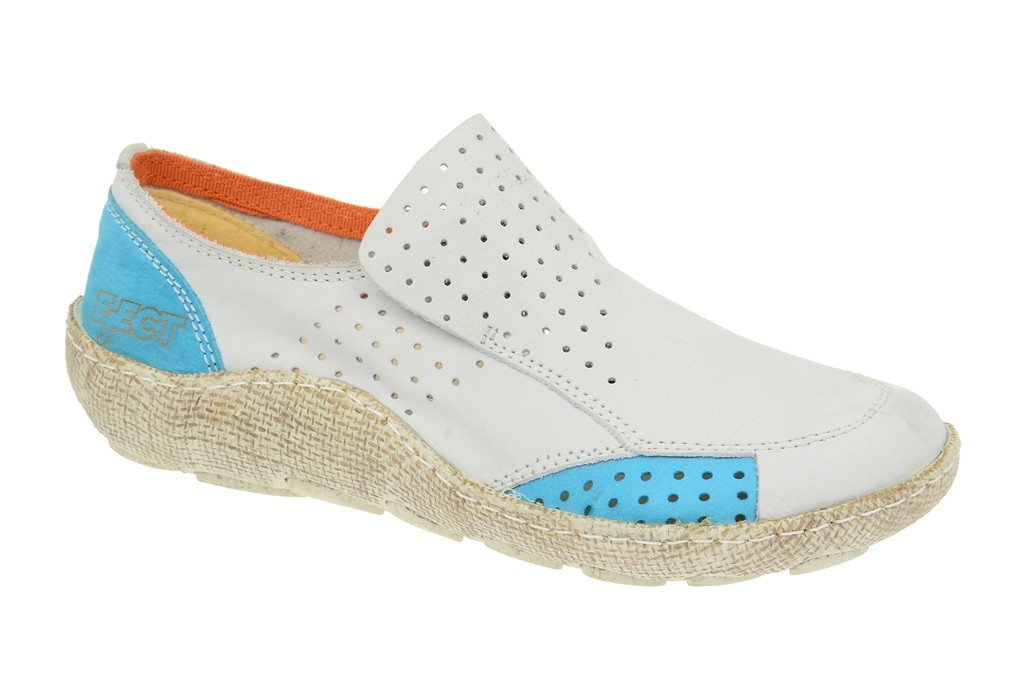Eject 16233.1 wei? blau Good wei? - sportliche Slipper f?r Damen 1 Eject 16233.1 wei? blau Good wei? - sportliche Slipper f?r Damen