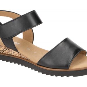Gabor 82.750.57 schwarz - Riemchen Sandale f?r Damen