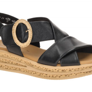 Gabor 84.556.27 schwarz - Riemchen Sandale f?r Damen