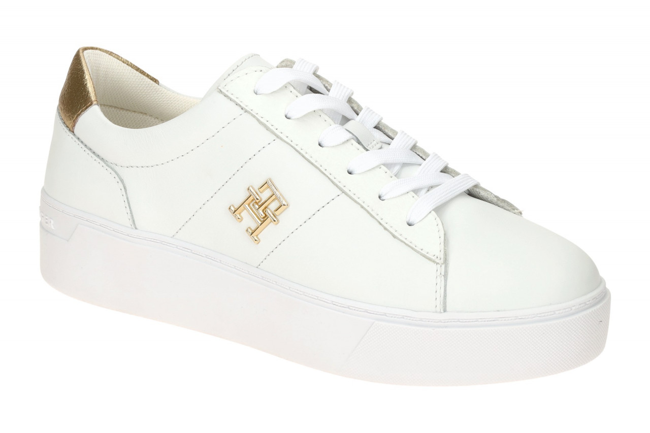 Tommy Hilfiger PLATFORM COURT SNEAKER METALLICS FW08648 YBS wei? - sportliche... 1 Tommy Hilfiger PLATFORM COURT SNEAKER METALLICS FW08648 YBS wei? - sportliche...