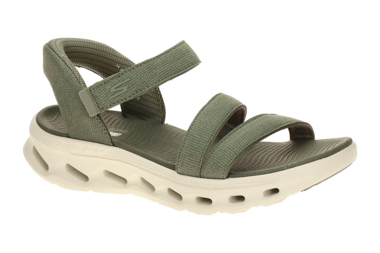 Skechers GO WALK GLIDE STEP 2.0 SANDAL 141269 OLV gr?n - Sandalette f?r Damen 1 Skechers GO WALK GLIDE STEP 2.0 SANDAL 141269 OLV gr?n - Sandalette f?r Damen