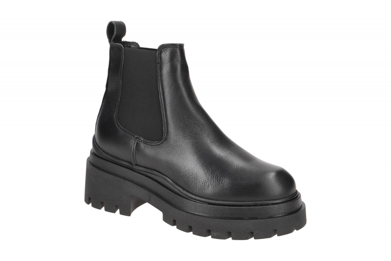 Tamaris Plateau Stiefelette schwarz Glattleder 25462 1 Tamaris Plateau Stiefelette schwarz Glattleder 25462