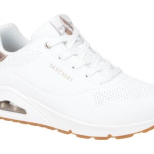 Skechers 177094 WHT Damenschuhe UNO-GOLDEN AIR wei? metallic-Rose schn?r Halb...