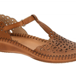 Pikolinos 655-0967 brandy Damen Sandale Keilsandalen braun Echtleder Gummisohle
