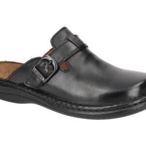 Josef Seibel Herren Pantolette Madrid 10122 Schwarz Echtleder bequem
