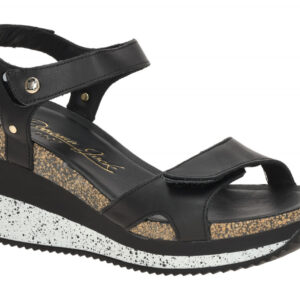 Panama Jack Damen Sandalette Nica Sport B10 Negro - Echtleder Riemchensandalen