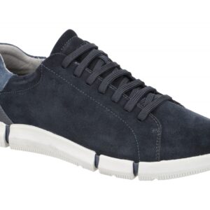 Geox U26FFA ADACTER Herren Sneakers blau schwarz Atmungsaktiv Suede Lederschuhe