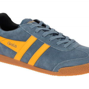 "Gola CMA192IY Harrier Herren Sneaker blau moonlight/sun/black Echtleder Schuhe"