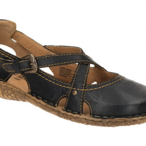 Josef Seibel Damen Sandalette 79513 Schwarz Keilabsatz Flexibel