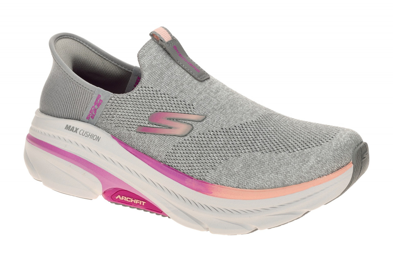 Skechers 128945 GYPK Max Cushioning Arch Fit Halbschuhe Grau Pink 1 Skechers 128945 GYPK Max Cushioning Arch Fit Halbschuhe Grau Pink