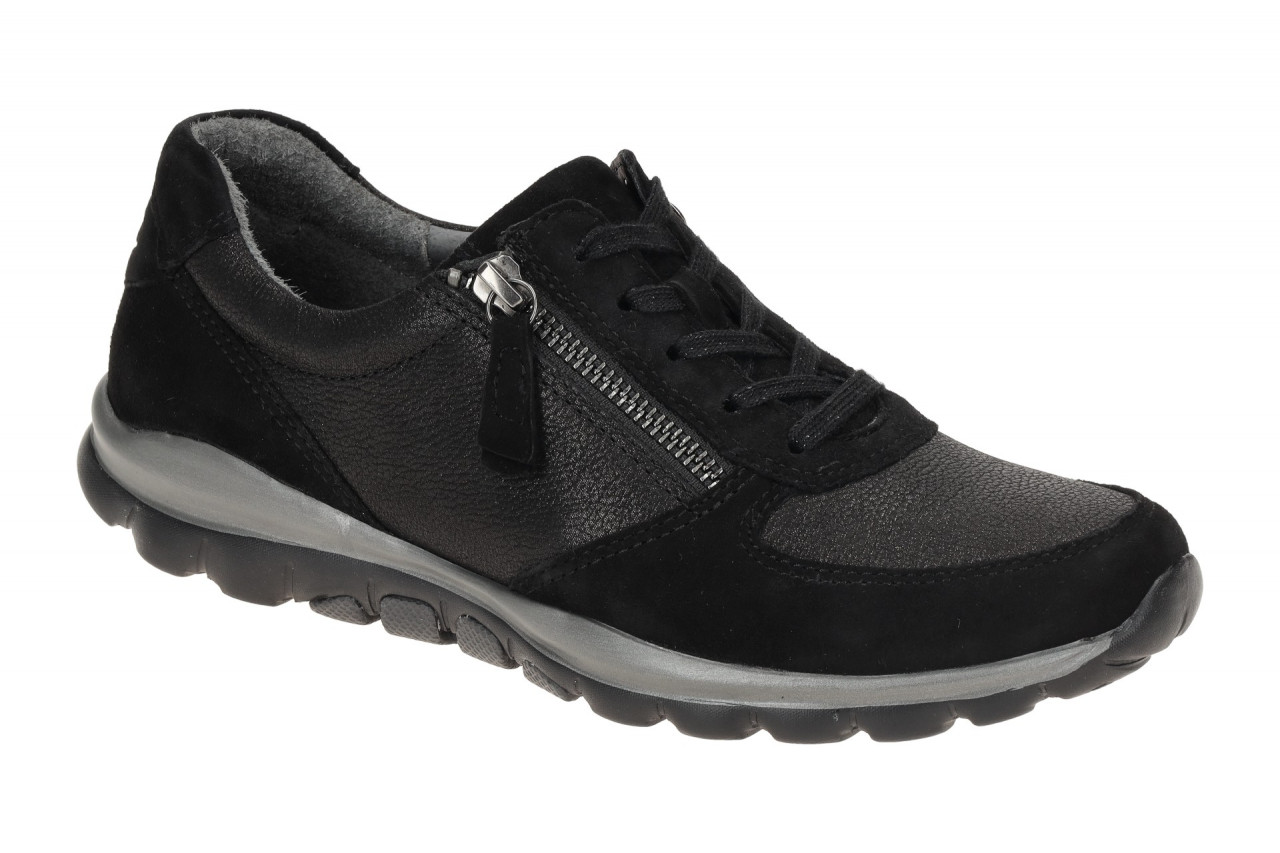 Gabor 76.968.37 Rollingsoft Damen Sneaker schwarz Matt/Glanz Fu?bett aus Echt... 1 Gabor 76.968.37 Rollingsoft Damen Sneaker schwarz Matt/Glanz Fu?bett aus Echt...