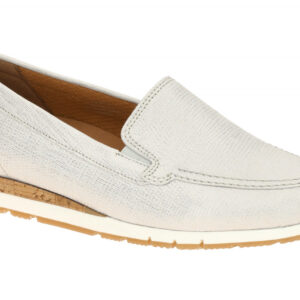 Gabor 82.414.80 Damenschuhe Slipper Halbschuhe Grau Bianco Oro Echtleder bequem
