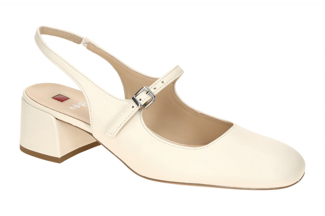 H?gl 4120 0800 LILIAN Sling Pumps Wei? Waxpaper Premium Echtleder Blockabsatz 1 H?gl 4120 0800 LILIAN Sling Pumps Wei? Waxpaper Premium Echtleder Blockabsatz