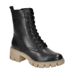Tamaris 1-25272-41 098 Damen Stiefeletten Schwarz bequeme Lace Up Boots