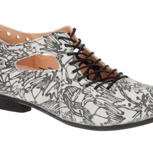 Think 000565 GUAD2 Damenschuhe elegante Schn?r-Halbschuhe Grau bianco/kombi