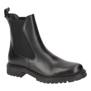 Tamaris Stiefeletten 1-25427-41 Black Leather Chelsea Boots Blockabsatz
