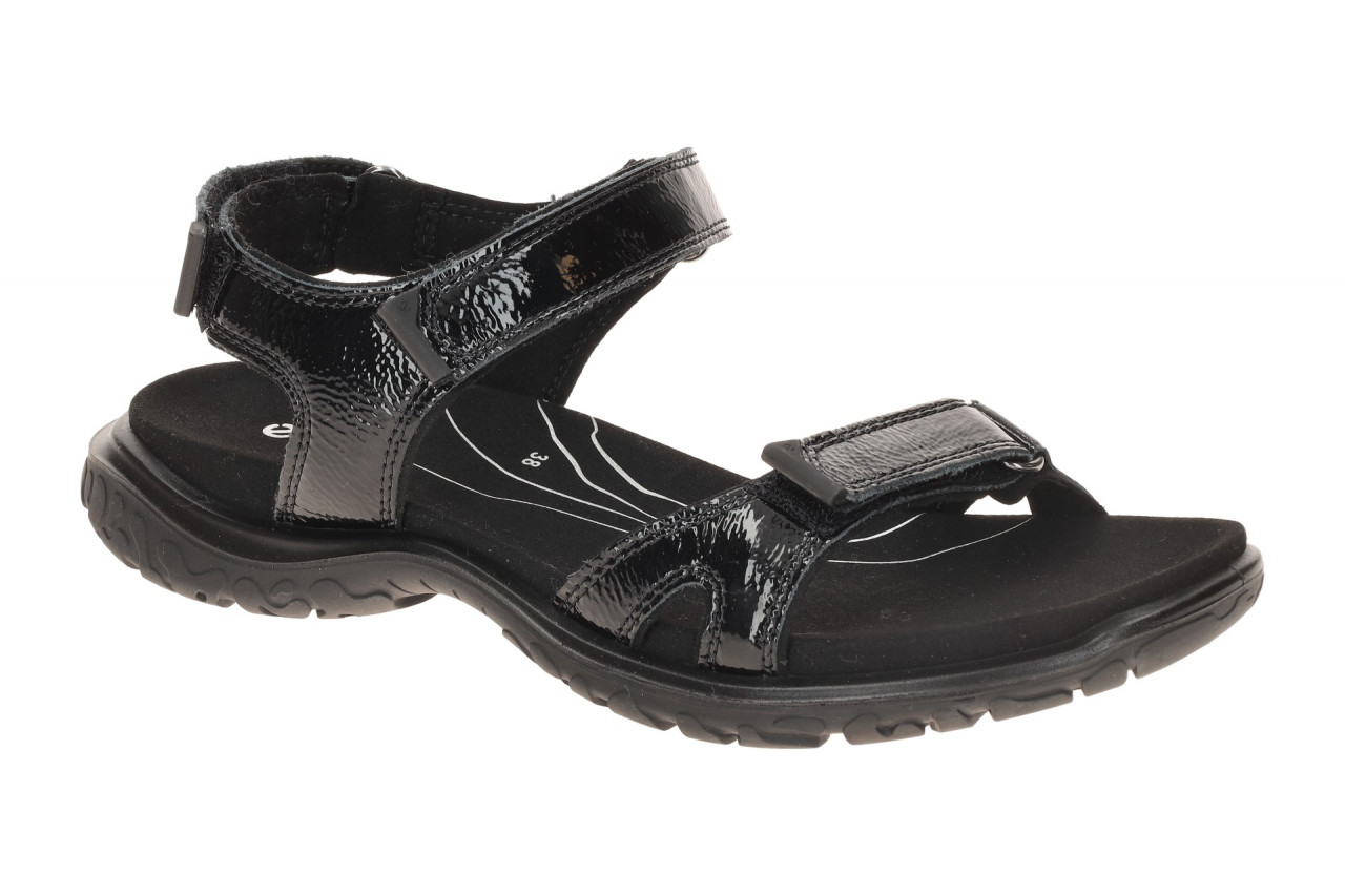 Ecco 85333304001 Damen Sandale Schwarz Gl?nzend Receptor Profil Gummisohle 1 Ecco 85333304001 Damen Sandale Schwarz Gl?nzend Receptor Profil Gummisohle
