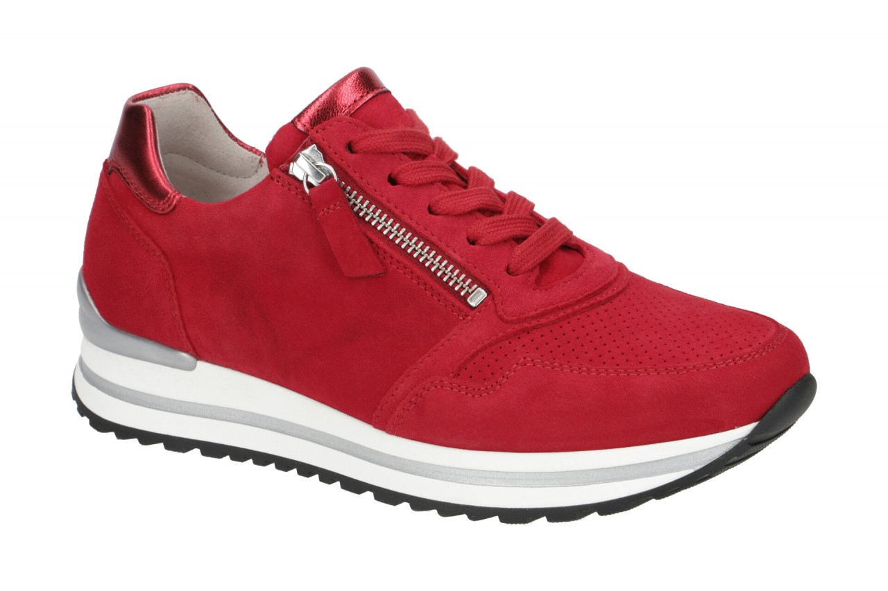 Gabor 06.528.68 Damen Halbschuhe Sneaker rot Rauhleder Extra Weit H-Fu?bett 1 Gabor 06.528.68 Damen Halbschuhe Sneaker rot Rauhleder Extra Weit H-Fu?bett