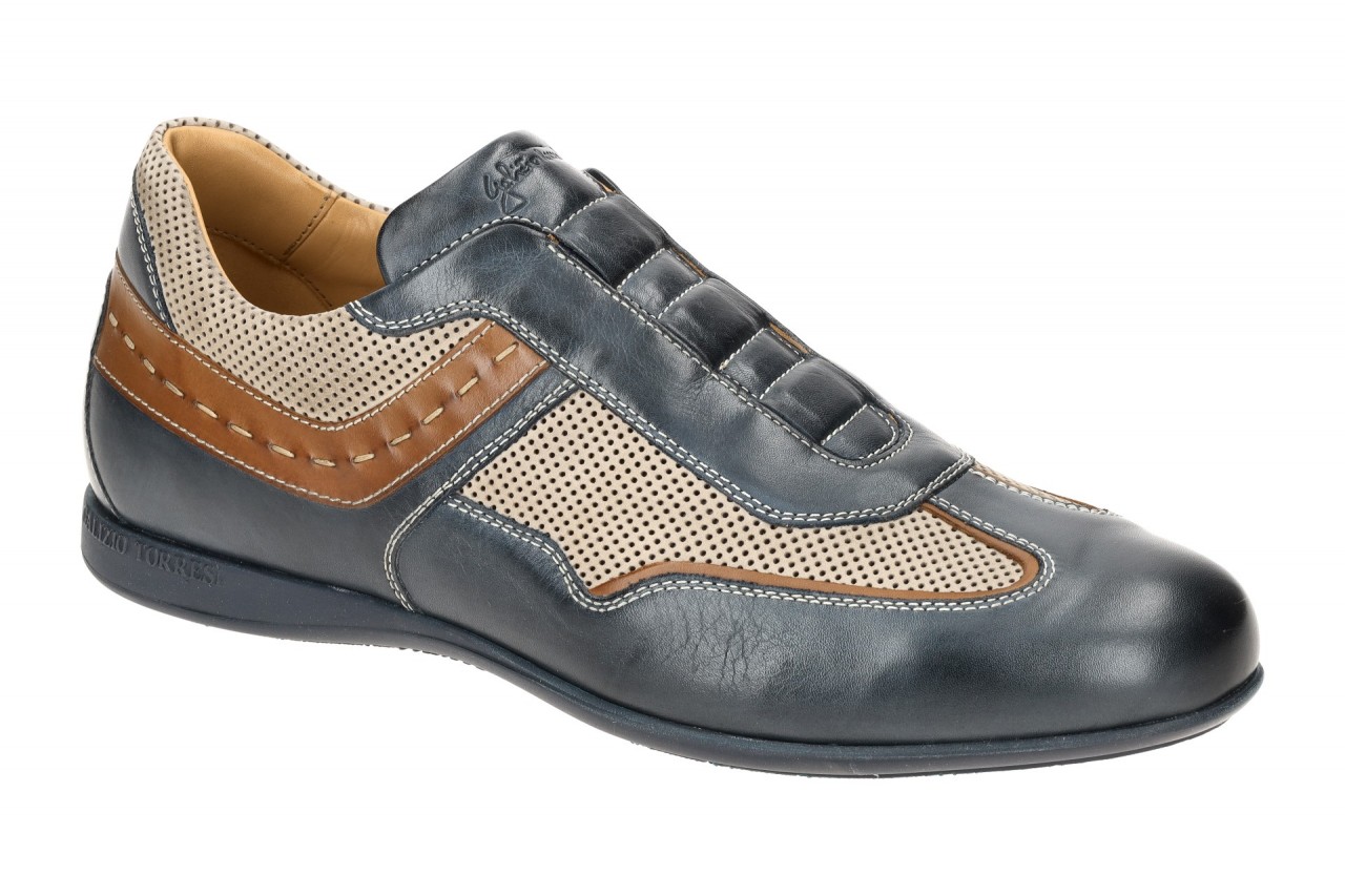 Galizio Torresi Herren Slipper 313110 Blau indio/marrone Echtleder Gummisohle 1 Galizio Torresi Herren Slipper 313110 Blau indio/marrone Echtleder Gummisohle
