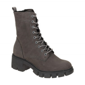 Tamaris 1-25272-41 Damen Stiefeletten in Dunkelgrau - bequeme Lace Up Boots
