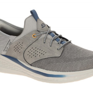 Skechers 210889 GRY SLADE CASTER Herren Slipper grau HANDS FREE Fu?bettFlexibel