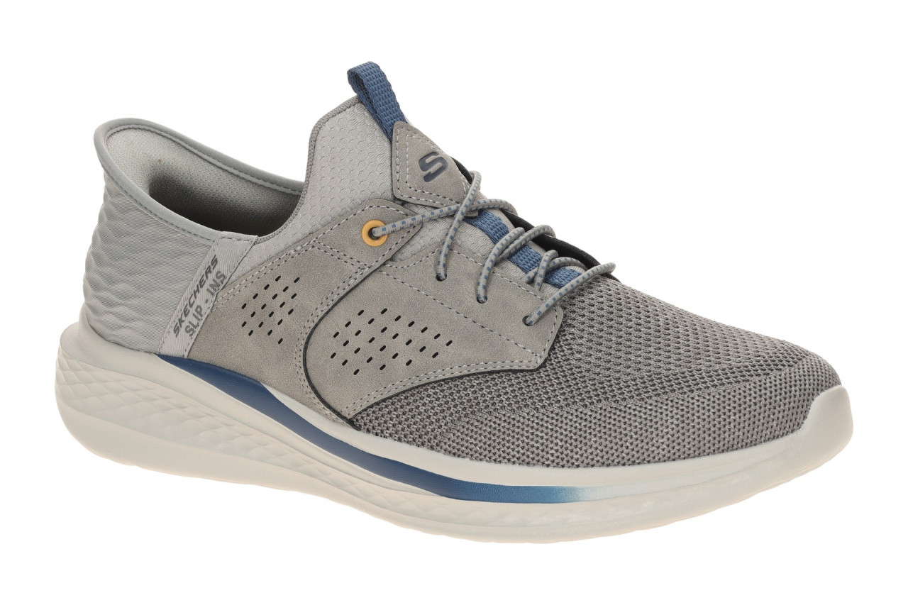 Skechers 210889 GRY SLADE CASTER Herren Slipper grau HANDS FREE Fu?bettFlexibel 1 Skechers 210889 GRY SLADE CASTER Herren Slipper grau HANDS FREE Fu?bettFlexibel