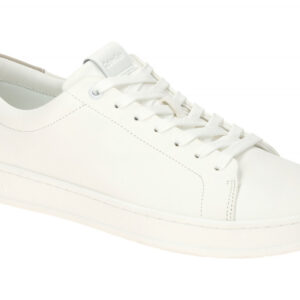 Calvin Klein Herren Sneakers HM01758 0K8 Wei?/Feather Gray Echtleder Textil F...