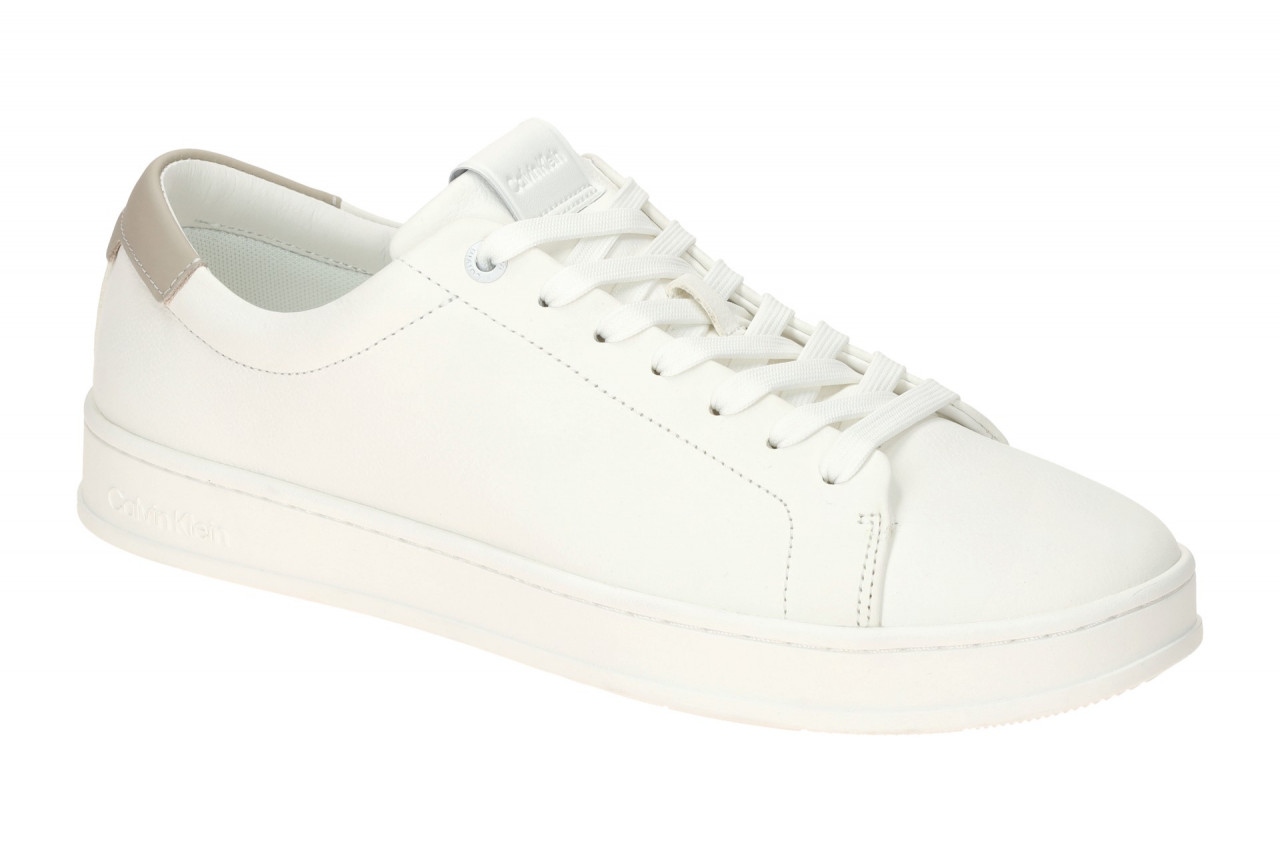 Calvin Klein Herren Sneakers HM01758 0K8 Wei?/Feather Gray Echtleder Textil F... 1 Calvin Klein Herren Sneakers HM01758 0K8 Wei?/Feather Gray Echtleder Textil F...