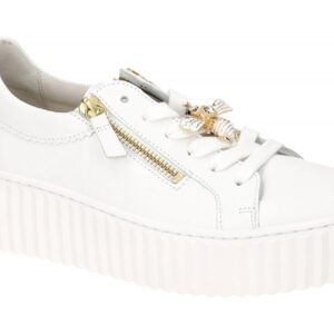 Gabor 63.201.21 Damen Sneaker wei? gold | Best Fitting Komfort Fu?bett