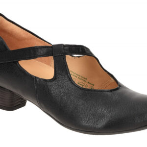 Think 1127 Damen Riemchen Pumps schwarz - Echtleder Komfort Fu?bett, flexibel...