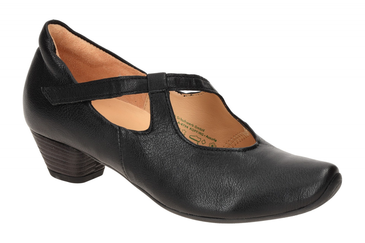 Think 1127 Damen Riemchen Pumps schwarz - Echtleder Komfort Fu?bett, flexibel... 1 Think 1127 Damen Riemchen Pumps schwarz - Echtleder Komfort Fu?bett, flexibel...