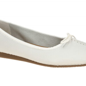 Clarks 20354455 4 Freckle Ice Damen Ballerinas wei? - white Leather Sole