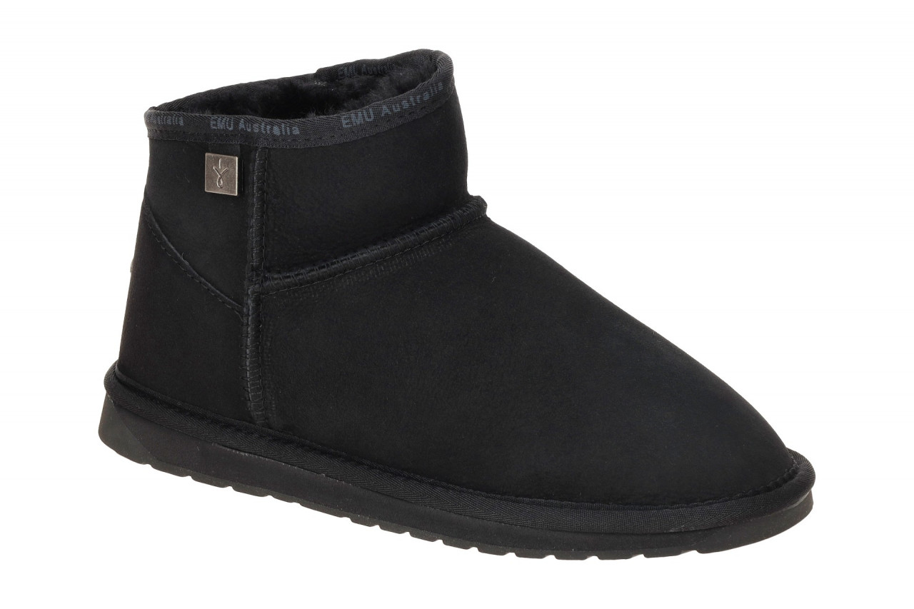 EMU WP11875 BLAK Damen Winterstiefeletten Schwarz Echtleder Lammfell Flexibel 1 EMU WP11875 BLAK Damen Winterstiefeletten Schwarz Echtleder Lammfell Flexibel