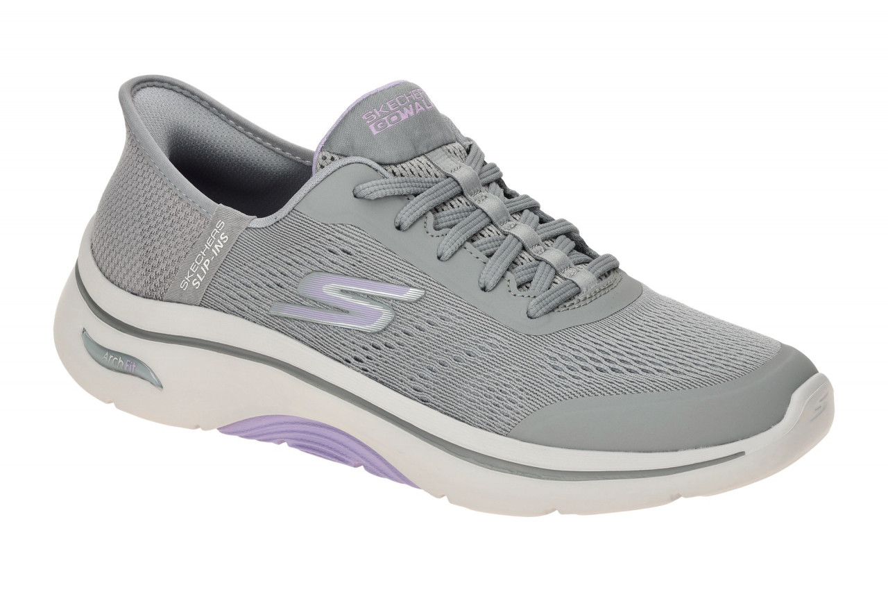 Skechers 125319 GYLV GO WALK ARCH FIT 2.0 Damenschuhe grau/lila HANDS FREE SL... 1 Skechers 125319 GYLV GO WALK ARCH FIT 2.0 Damenschuhe grau/lila HANDS FREE SL...