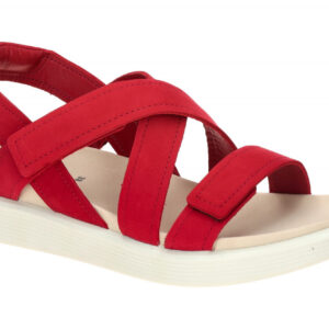Ecco 23881302466 SOFT SANDAL Damen Sandalette Rot Chili Red Bequem und Flexibel