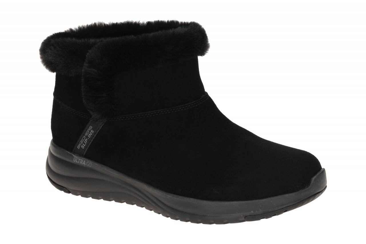 Skechers 144740 BBK Damen Stiefeletten schwarz sportlich wasserdicht Memory Foam 1 Skechers 144740 BBK Damen Stiefeletten schwarz sportlich wasserdicht Memory Foam