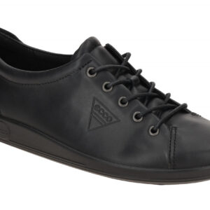 Ecco Soft 2.0 Lace Damenhalbschuhe 206503 in Schwarz - Bequeme Schn?rschuhe