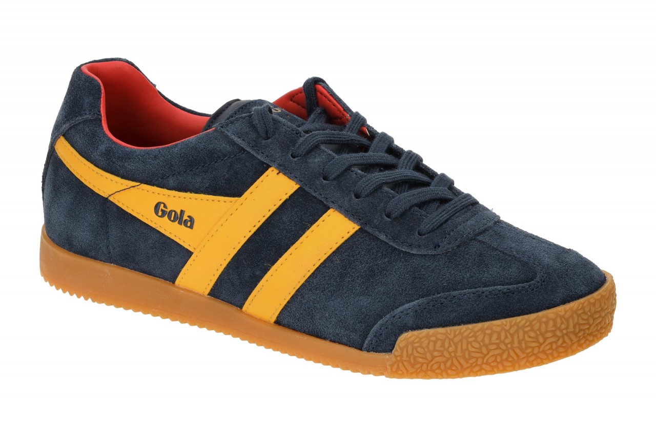 Gola CLA192PY Harrier Damen Halbschuhe Sneaker Navy/Sun/Red 70s Style 1 Gola CLA192PY Harrier Damen Halbschuhe Sneaker Navy/Sun/Red 70s Style